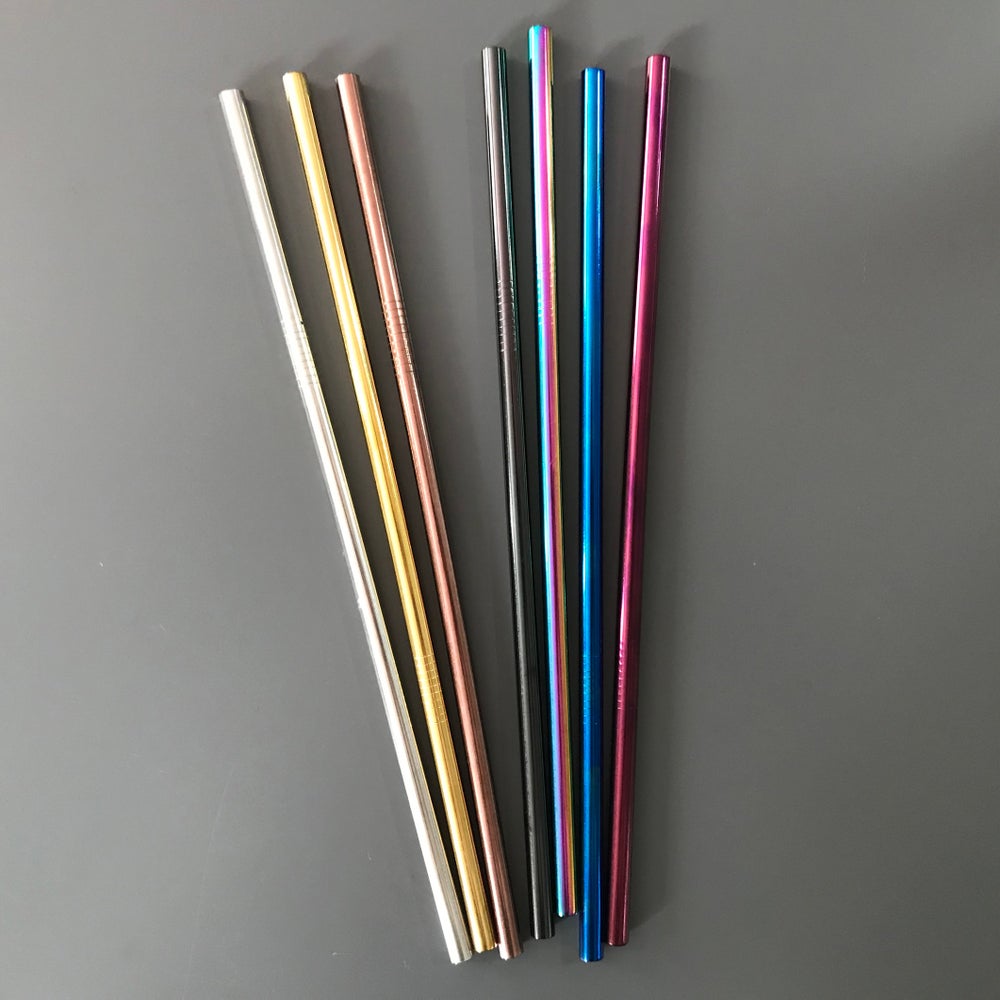 8mm Glass or Metal Drinking Straws